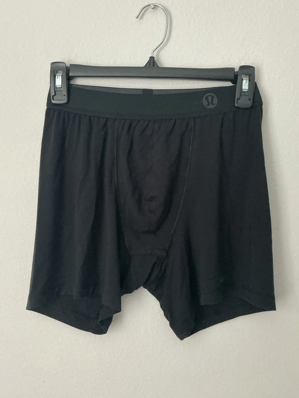 lululemon athletica Men’s Black Boxer Briefs with Logo Waistband